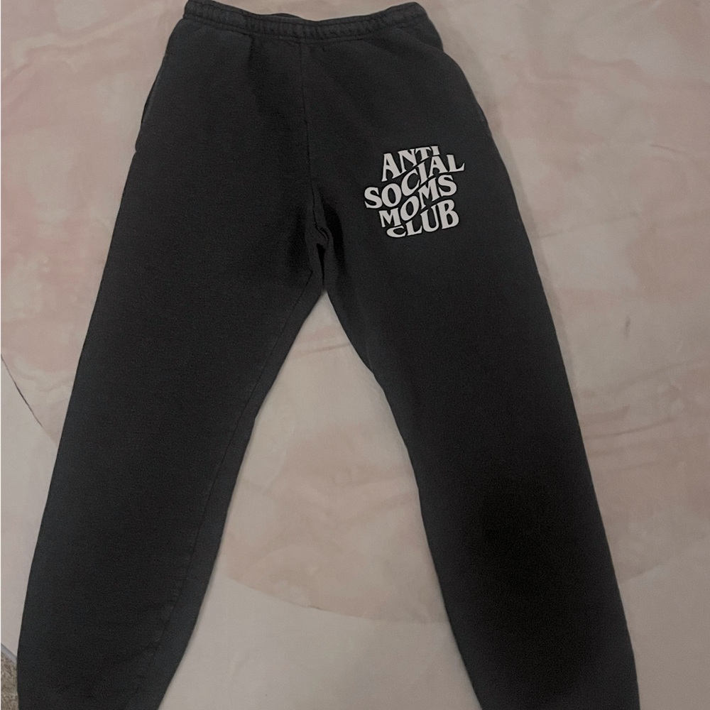 anti-social moms club navy sweats